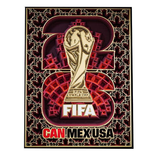 FIFA World Cup 2026™ Canada Host Country Emblem 3D Wood Art Frame