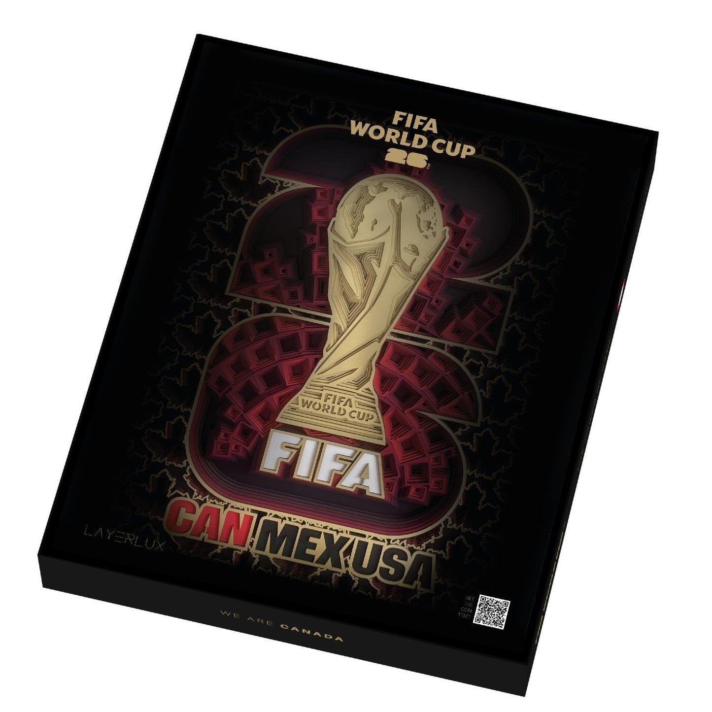 FIFA World Cup 2026™ Canada Host Country Emblem 3D Wood Art Frame